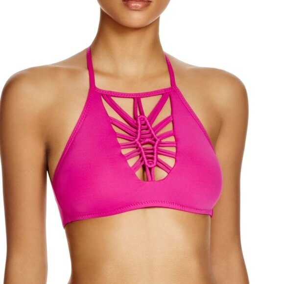 BECCA Other - BECCA Janis High Neck Halter Bikini Top